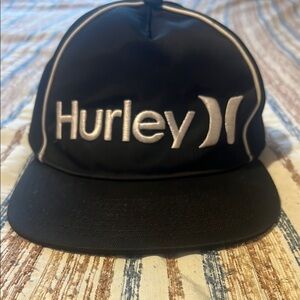 Hurley Black Hat with White Embroidery